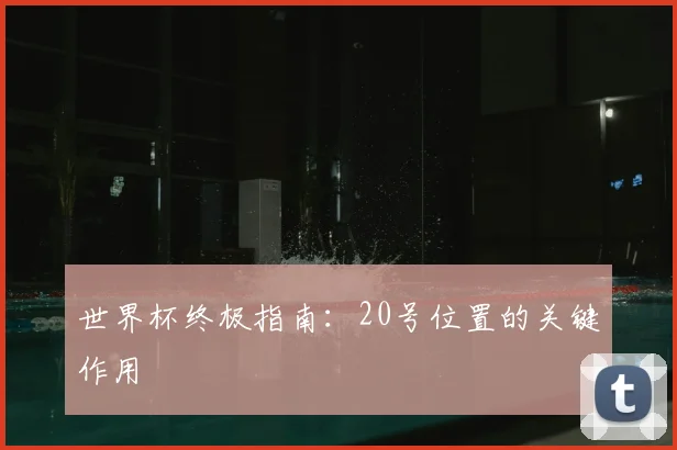 世界杯终极指南:20号位置的关键作用